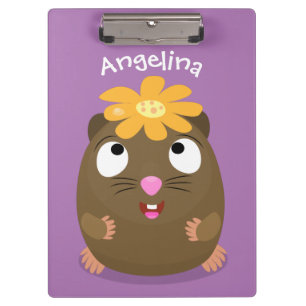 Niedliche Guinea Cartoon Klemmbrett