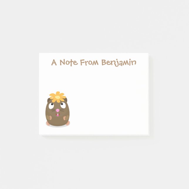 Niedliche Guinea Cartoon Post-it Klebezettel (Vorderseite)