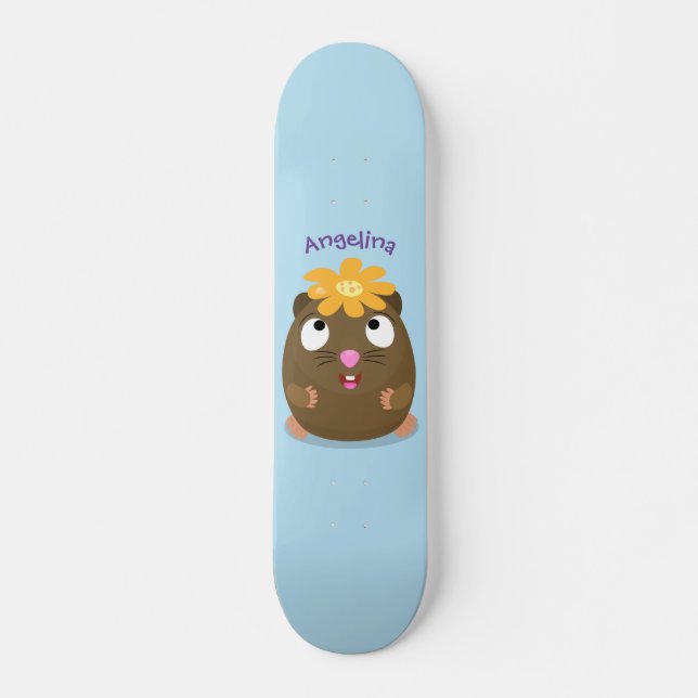 Niedliche Guinea Cartoon Skateboard (Vorne)