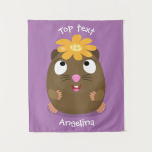 Niedliche Guinea Cartoon Wandteppich