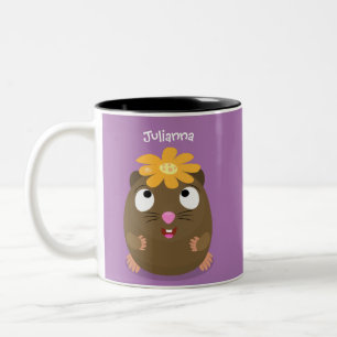 Niedliche Guinea Cartoon Zweifarbige Tasse