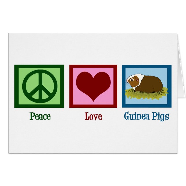 Niedliche Guinea Liebe Schweinekarte Guinea Schwei (Vorderseite (Horizontal))