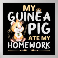 Niedliche Guinea Pig Ate Meine Hausaufgaben