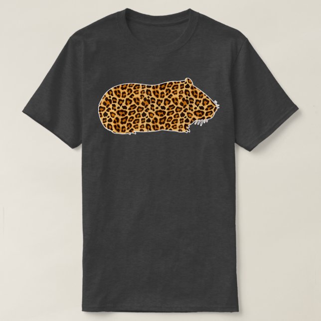 Niedliche Guinea Pig Lover Pet Tier Druckleopard G T-Shirt (Design vorne)