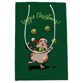 Niedliche Guinea Pig Veggie Weihnachten! Sprout Ju Mittlere Geschenktüte