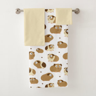 Niedliche Guinea Schweine Badetuch Set