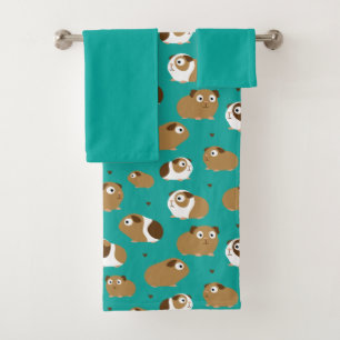 Niedliche Guinea Schweine Badetuch Set