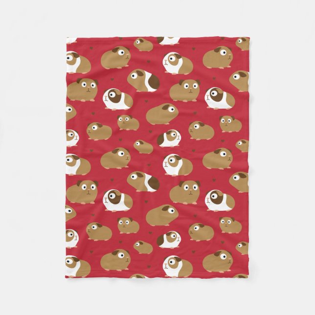 Niedliche Guinea Schweine Fleece Blanket (Vorderseite)