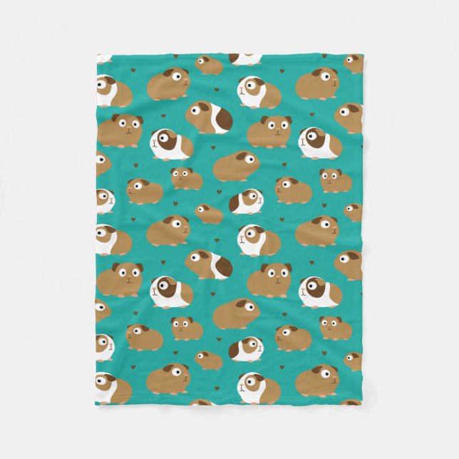 Niedliche Guinea Schweine Fleece Blanket (Vorderseite)