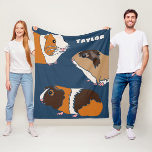 Niedliche Guinea Schweine Illustrationen Personali Fleecedecke