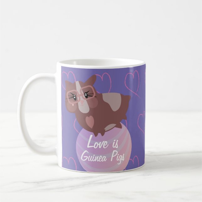Niedliche Guinea Schweine Kaffeetasse (Links)
