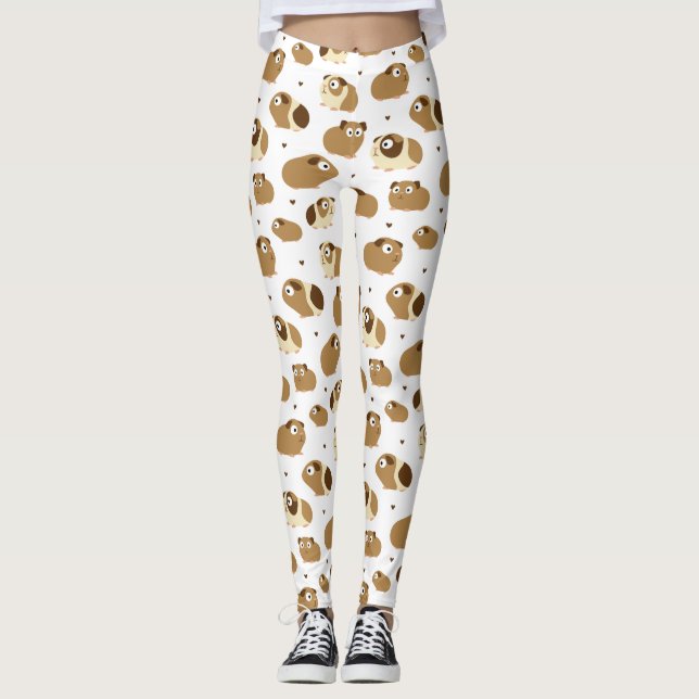 Niedliche Guinea Schweine Leggings (Vorderseite)