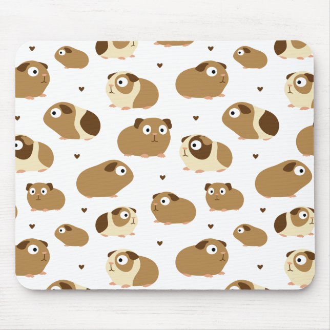 Niedliche Guinea Schweine Maus Pad Mousepad (Vorne)