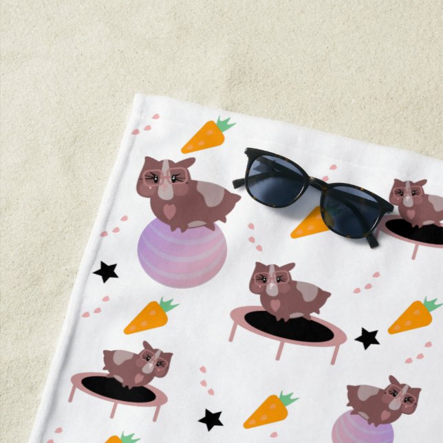 Niedliche Guinea Schweine Strandtuch (Beispiel)