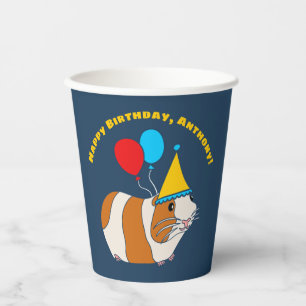 Niedliche Guinea Schweine und Ballons Geburtstagsp Pappbecher
