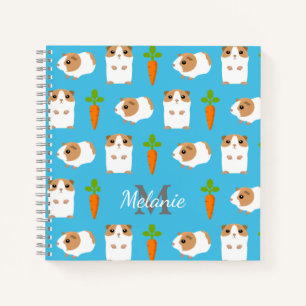 Niedliche Guinea Schweine und Karotten Personalisi Notizbuch