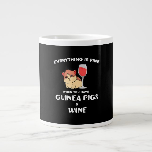 Niedliche Guinea Schweinefleisch Jumbo-Tasse (Vorderseite)