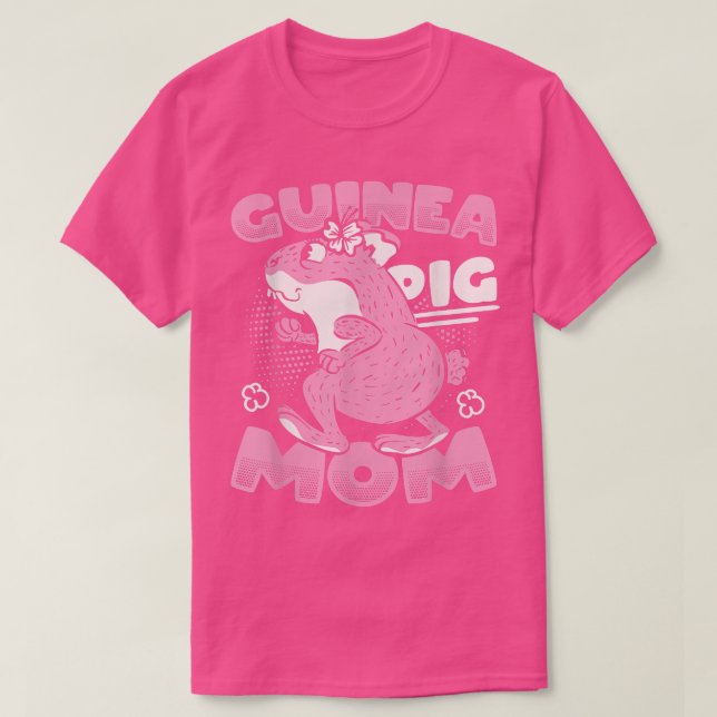 Niedliche Guinea Schweinefleisch Mama 793 T-Shirt (Design vorne)