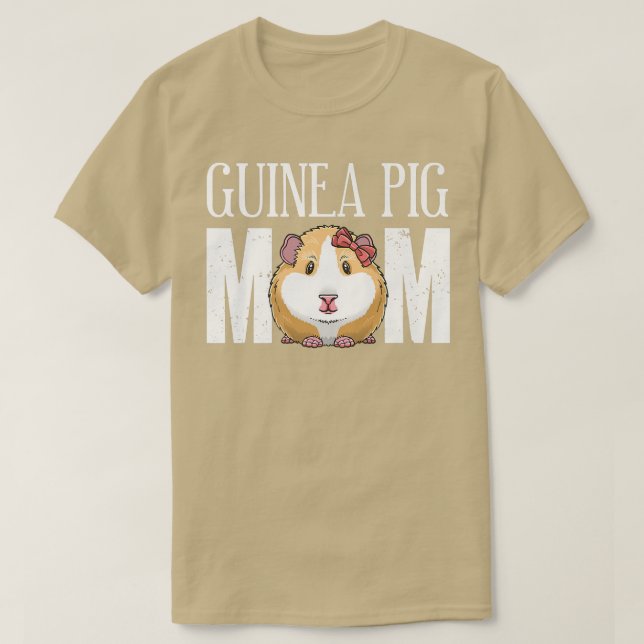 Niedliche Guinea Schweinefleisch Mama Funny Cavy H T-Shirt (Design vorne)