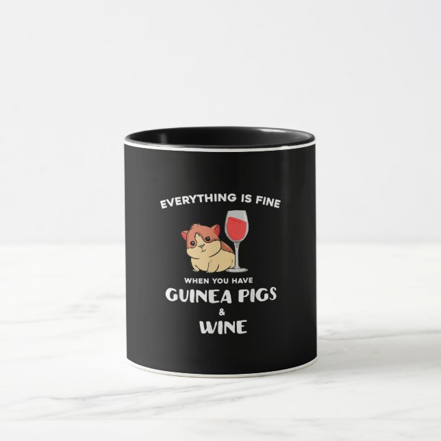 Niedliche Guinea Schweinegenuss Weinroute Tasse (Zentrum)