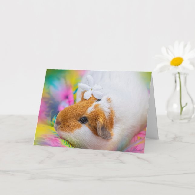 Niedliche Guinea Schweinepest Karte (Kleine Pflanze)