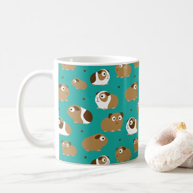 Niedliche Guinea Tasse Schweine (Mit Donut)