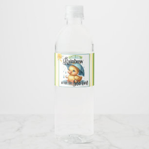Niedliche Gummi Duck Babydusche Wasserflaschenetikett