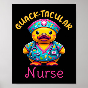 Niedliche Gummiherde Eingetragene Krankenschwester Poster