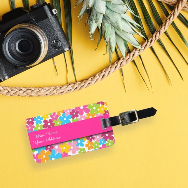 Niedliche Gürtelblumenmuster Gepäckanhänger (Von Creator hochgeladen)