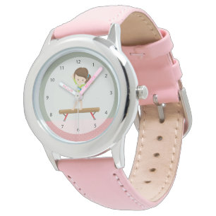 Niedliche Gymnastikfrau Armbanduhr