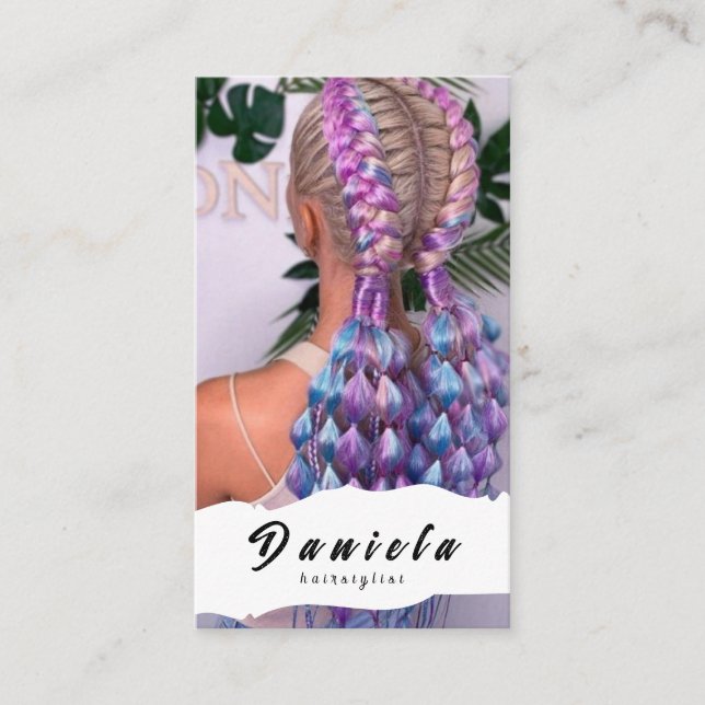 Niedliche Haarstille Schere Minimalistisch Blush P Visitenkarte (Vorderseite)