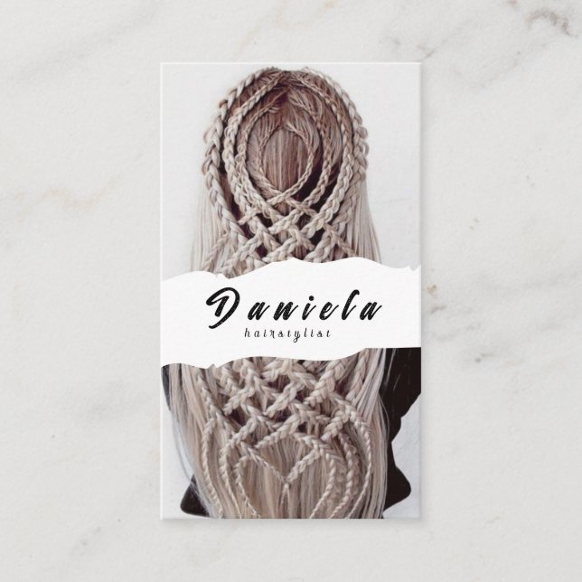 Niedliche Haarstille Schere Minimalistisch Blush P Visitenkarte (Vorderseite)