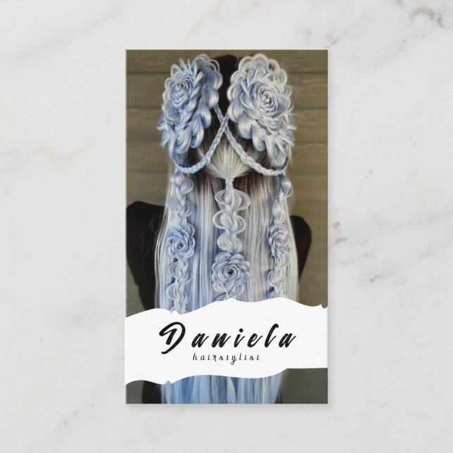 Niedliche Haarstille Schere Minimalistisch Blush P Visitenkarte (Vorderseite)