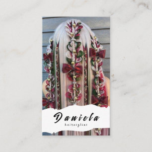 Niedliche Haarstille Schere Minimalistisch Blush P Visitenkarte