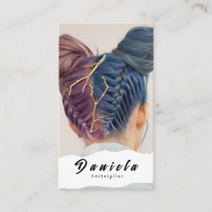 Niedliche Haarstille Schere Minimalistisch Blush P Visitenkarte