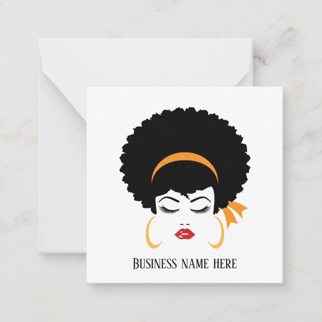 niedliche Haarstylistin Mitteilungskarte (Vorderseite)