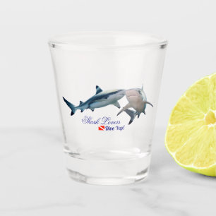 Niedliche Hai-Liebhaber Shotglas Schnapsglas