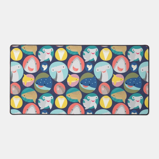 Niedliche Haiarten Schreibtischunterlage (Vorderseite)