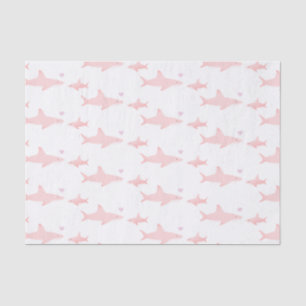 Niedliche Haie Rosa Weiß Babyduschpapier Seidenpapier