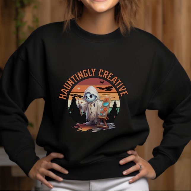 Niedliche Halloween Artist Painter Palette Kreativ Sweatshirt (Von Creator hochgeladen)