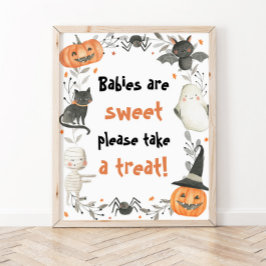 Niedliche Halloween Baby Dusche Babys sind süßes Z Poster