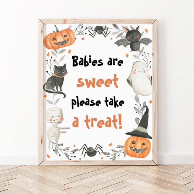 Niedliche Halloween Baby Dusche Babys sind süßes Z Poster (Von Creator hochgeladen)