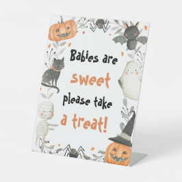 Niedliche Halloween Baby Dusche Babys sind süßes Z Sockelschild