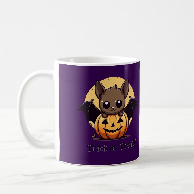 Niedliche Halloween-Bat-Tasse Kaffeetasse (Links)