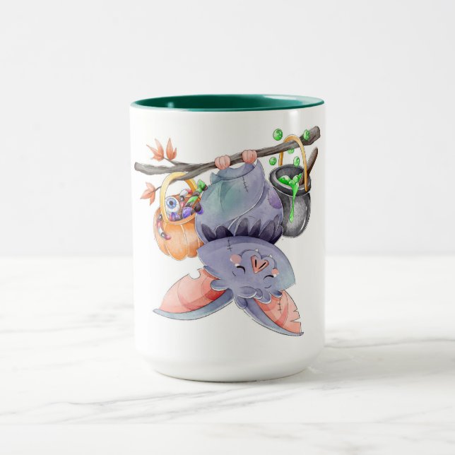 Niedliche Halloween-Bat-Tasse Tasse (Zentrum)