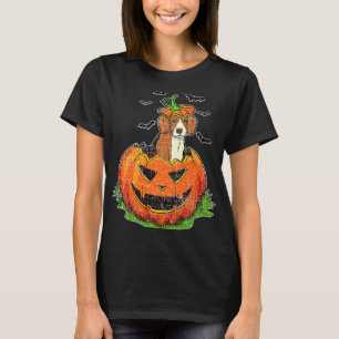 Niedliche Halloween Beagle Dog Pumpkin Kürbislater T-Shirt
