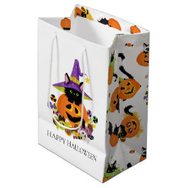 Niedliche Halloween Black Cat Candy Medium Geschen Mittlere Geschenktüte