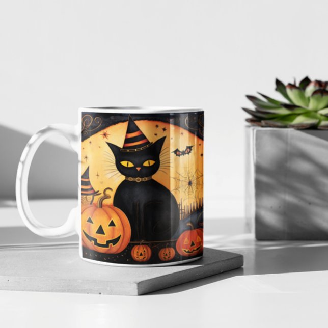 Niedliche Halloween Black Cats 23 Tasse (Cute Halloween Black Cats version 23 Mug
)