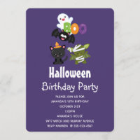 Niedliche Halloween Cat, Bat, Mummy und Ghost Gebu