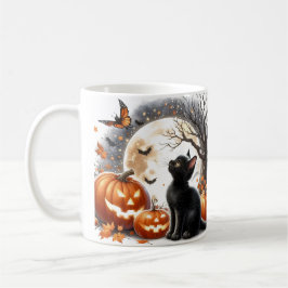 Niedliche Halloween Cat Pumpkin-Ghost-Tasse Kaffeetasse